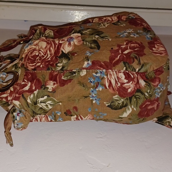 Corduroy Floral Shoulder Bag - Picture 6 of 14